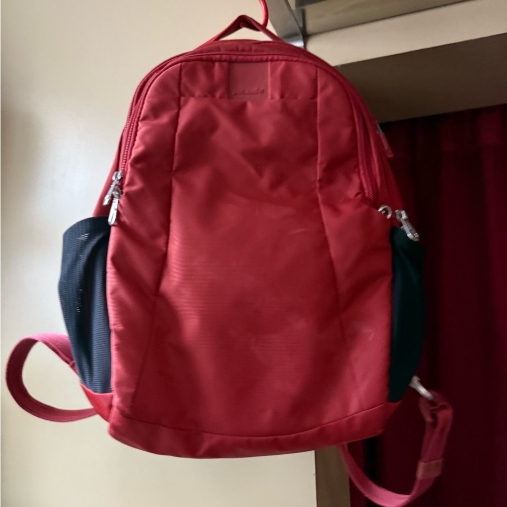 Pacsafe Metrosafe LS350 Ls Series Lightweight Anti Theft Red Travel Backpack